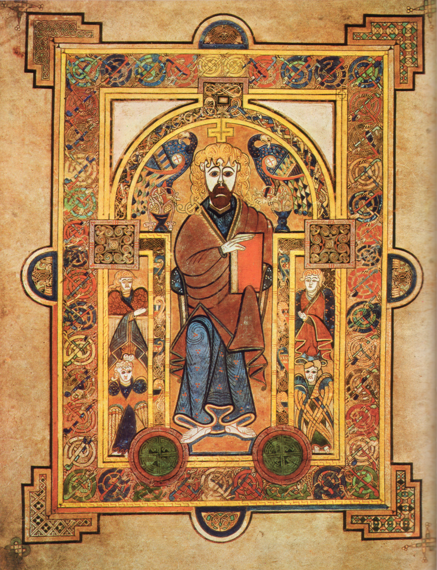 Illuminated page from the Book of Kells, c. 800