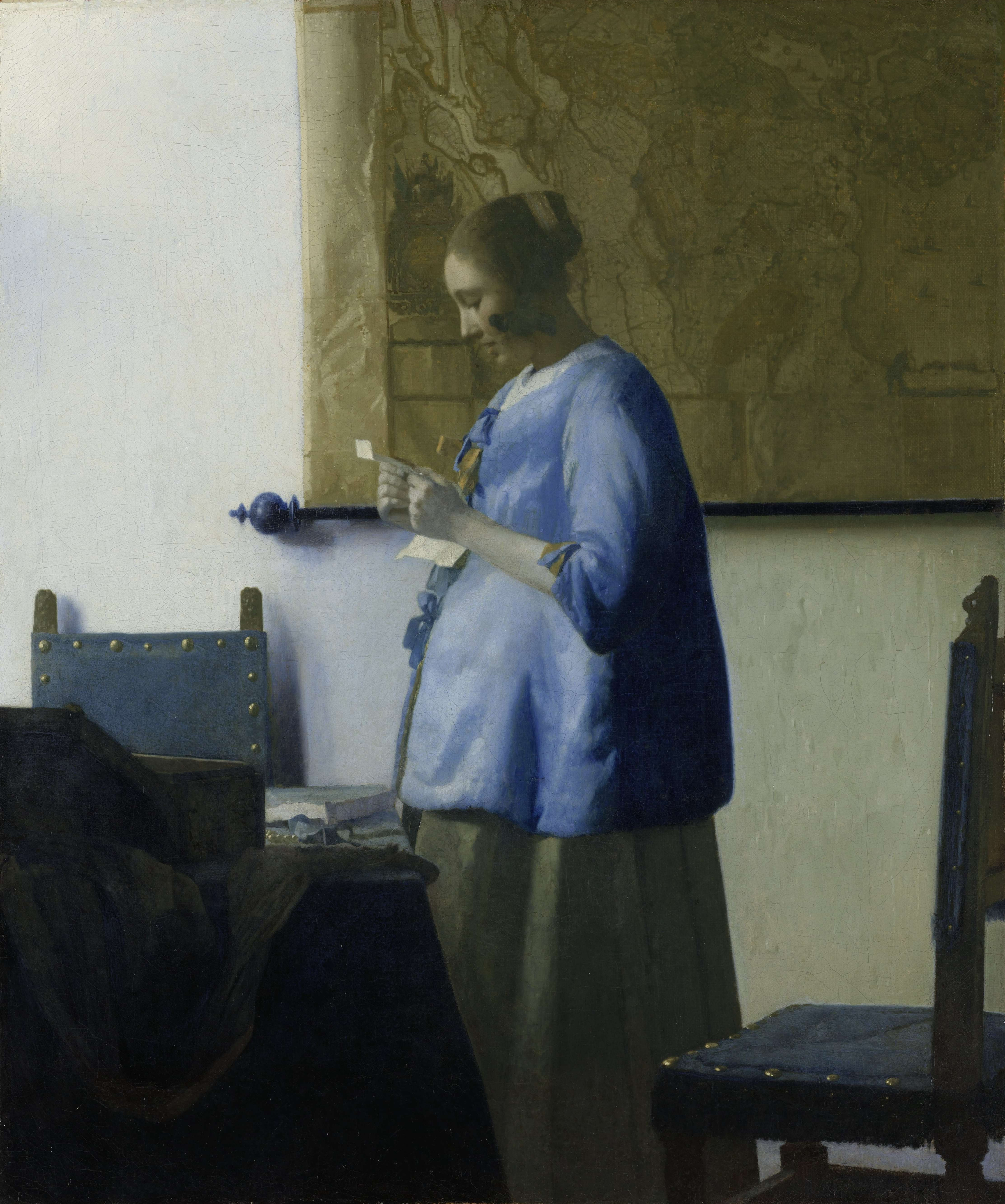 Vermeer — Woman Reading a Letter, c. 1663